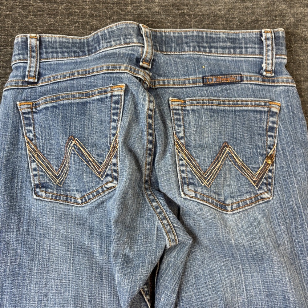 Wrangler Q-Baby Ultimate Riding Jeans Medium Wash Bootcut Size 28x34 Western Y2K - Picture 2 of 10
